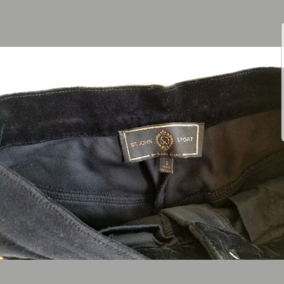 St.John Sport Pants Velvet Velour Gold Tag Marie G - Picture 7 of 7